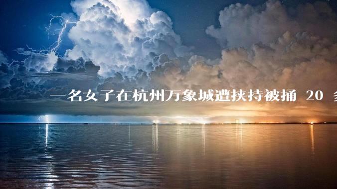 一名女子在杭州万象城遭挟持被捅 20 多刀,隆胸***体救了一命,这反映出哪些公安系统的问题?